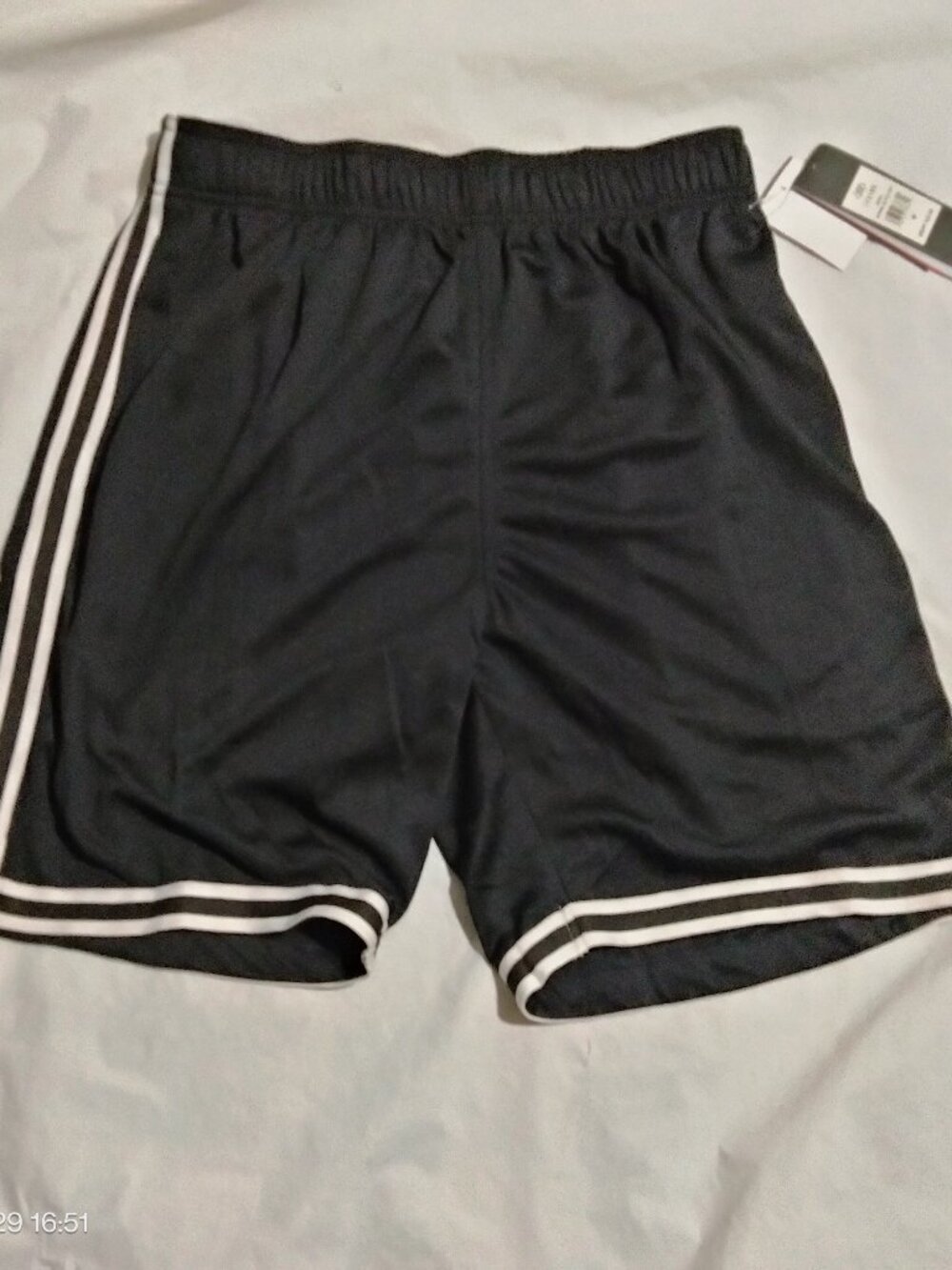 NWT LEG3ND Men’s Basketball Shorts Black White Stripes 8.5” Inseam Size M
